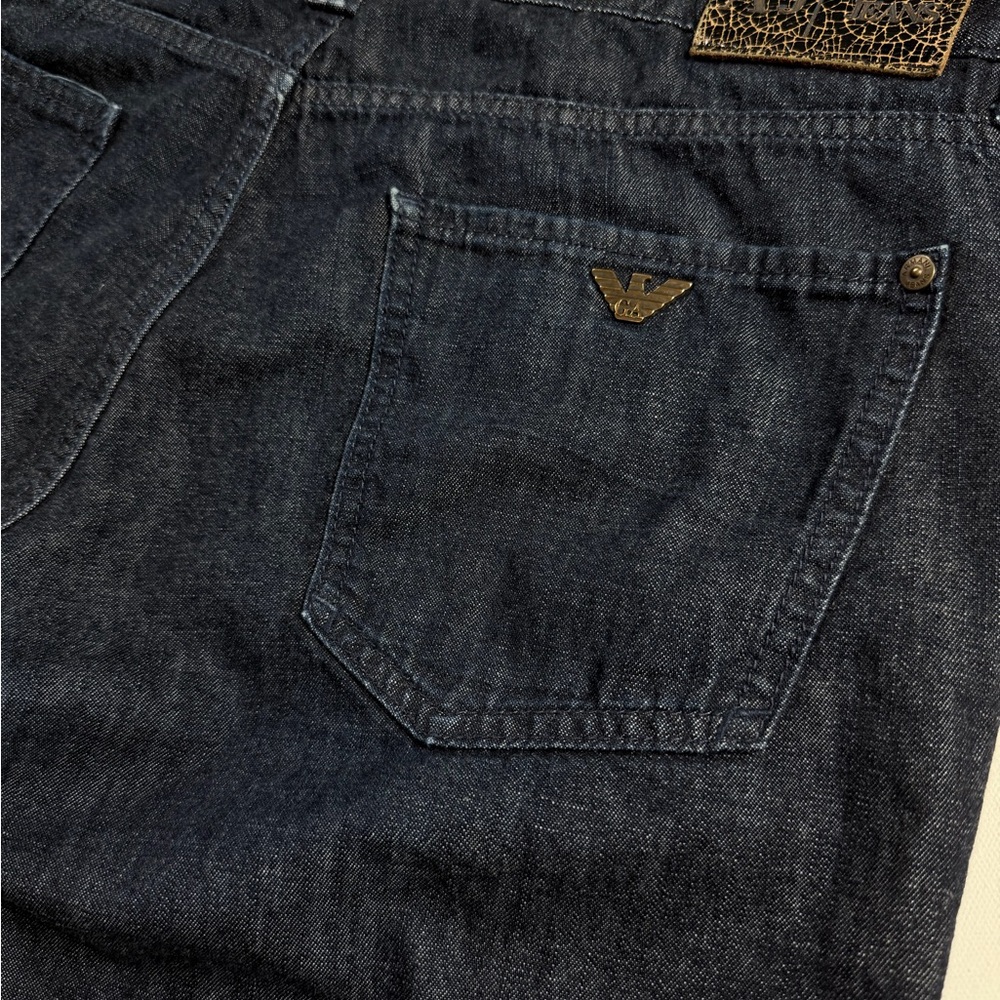 Armani Jeans Men’s Dark Wash Denim – Made in Italy – 34 Waist (Hemmed) Short - Picture 2 of 13